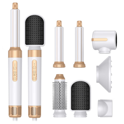 7 In 1 Hair Dryer Brush Brushless High Speed Hair Dryer with Diffuser Ionic Blow Dryer Hot Air Styling Comb Auto Hair Curler - My Store