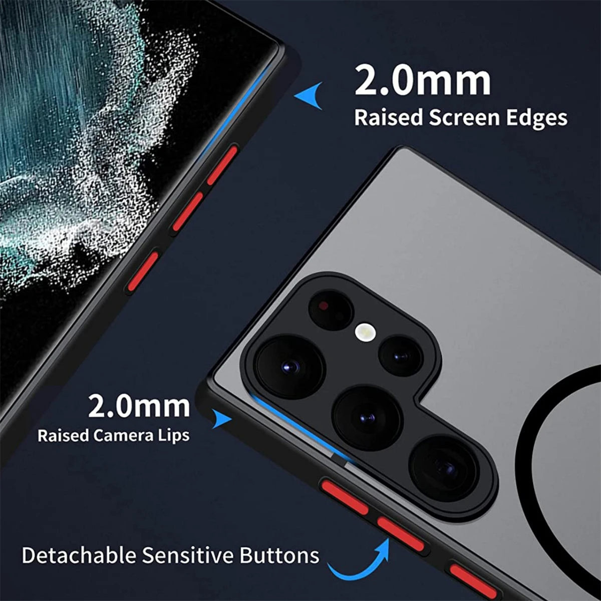 Shockproof Phone Case Magnetic Suction Dropproof Cover Support Wireless Charging For Samsung Galaxy S23 S22 S21 Ultra PLUS S21FE - My Store