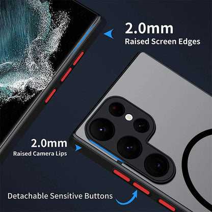 Shockproof Phone Case Magnetic Suction Dropproof Cover Support Wireless Charging For Samsung Galaxy S23 S22 S21 Ultra PLUS S21FE - My Store